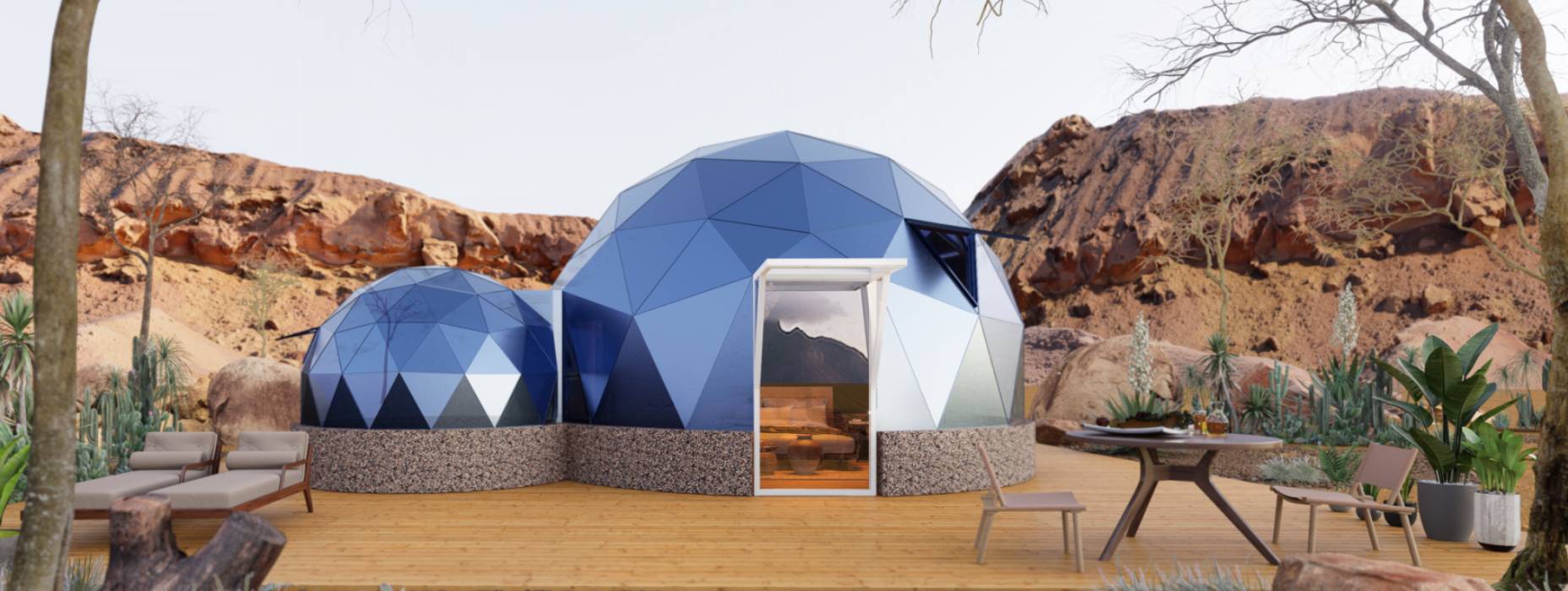 荣成市球形智能光伏玻璃星空房